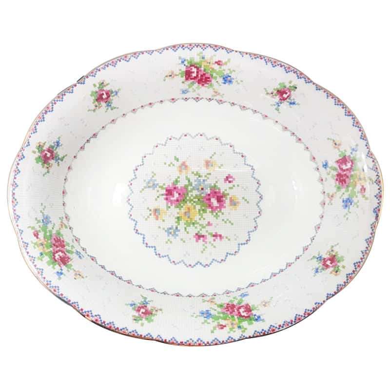Royal Albert Petit Point Oval Serving Bowl