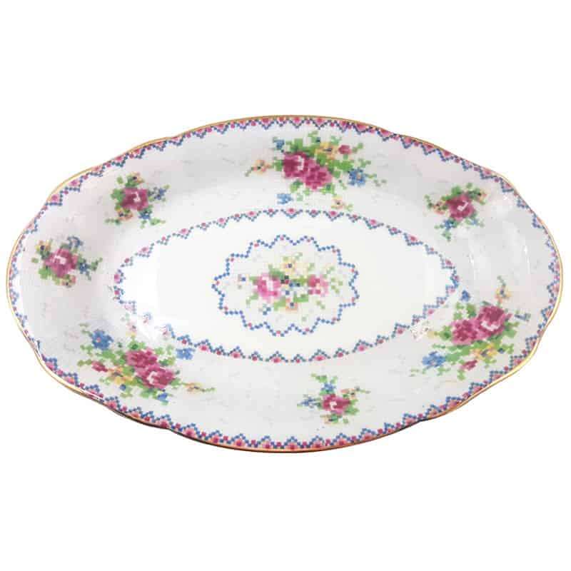 Royal Albert Petit Point Flat Oval Dish