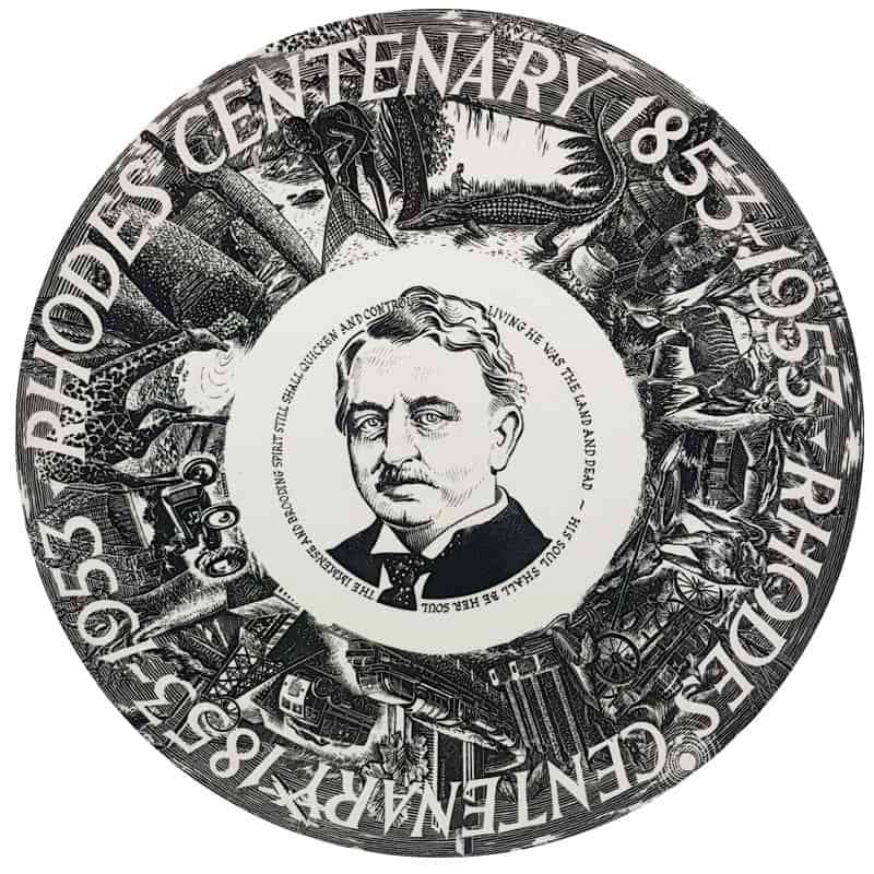 Royal Doulton Rhodes Plate Centenary Black Colourway