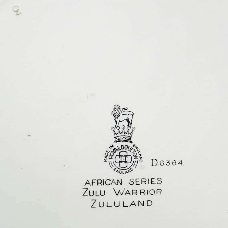 Royal Doulton Zulu Warrior Zululand Rack Plate