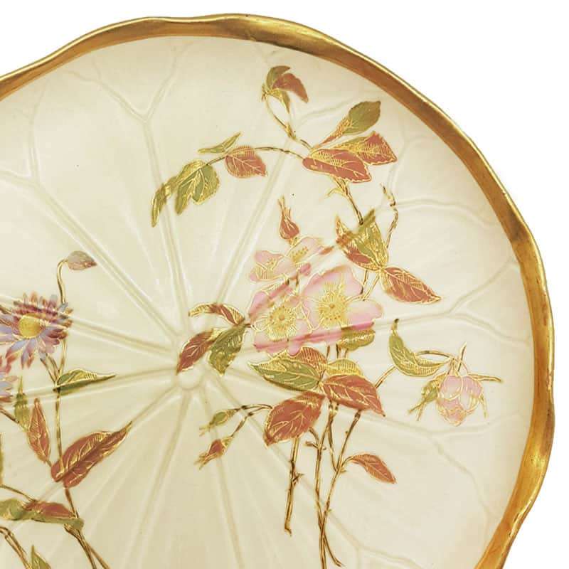 Royal Worcester Gold Leaf Cake Plate