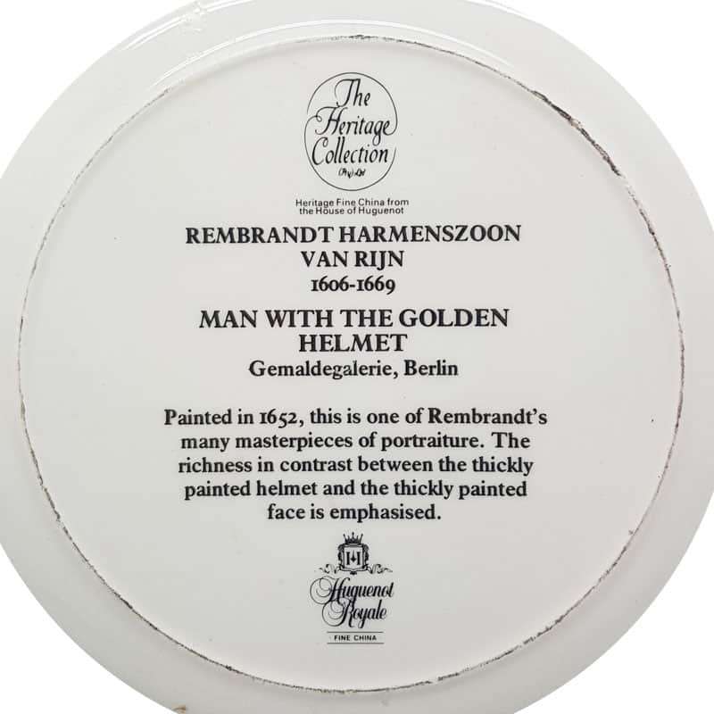 The Heritage Collection Plate Man with the Golden Helmet Wall Plate