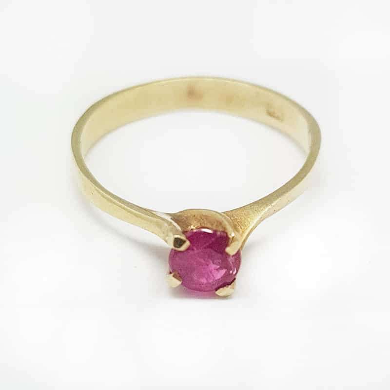 14ct Gold and Rubelite Ring