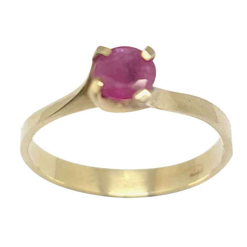14ct Gold and Rubelite Ring