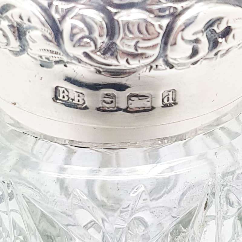 Hallmarked Silver and Glass Sugar Caster Birmingham
