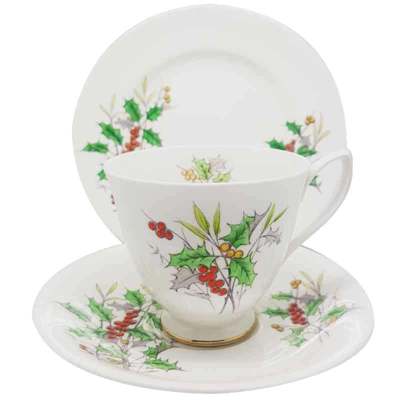 Royal Albert Flower of the Month Plain Holly Trio