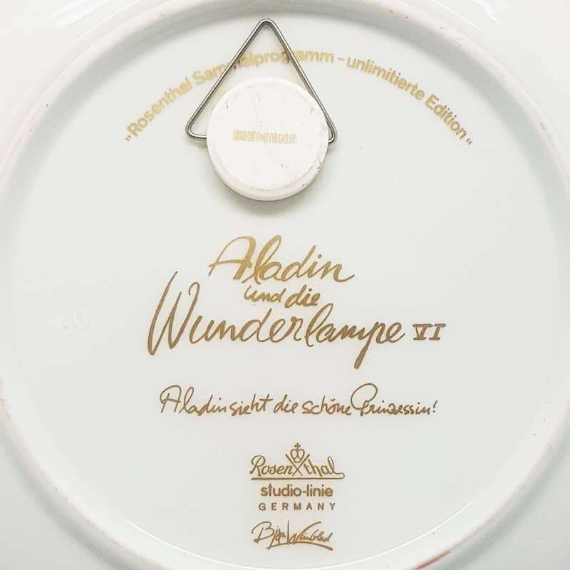 Aladdin Sees The Beautiful Princess Rosenthal Studio Line Plate 6