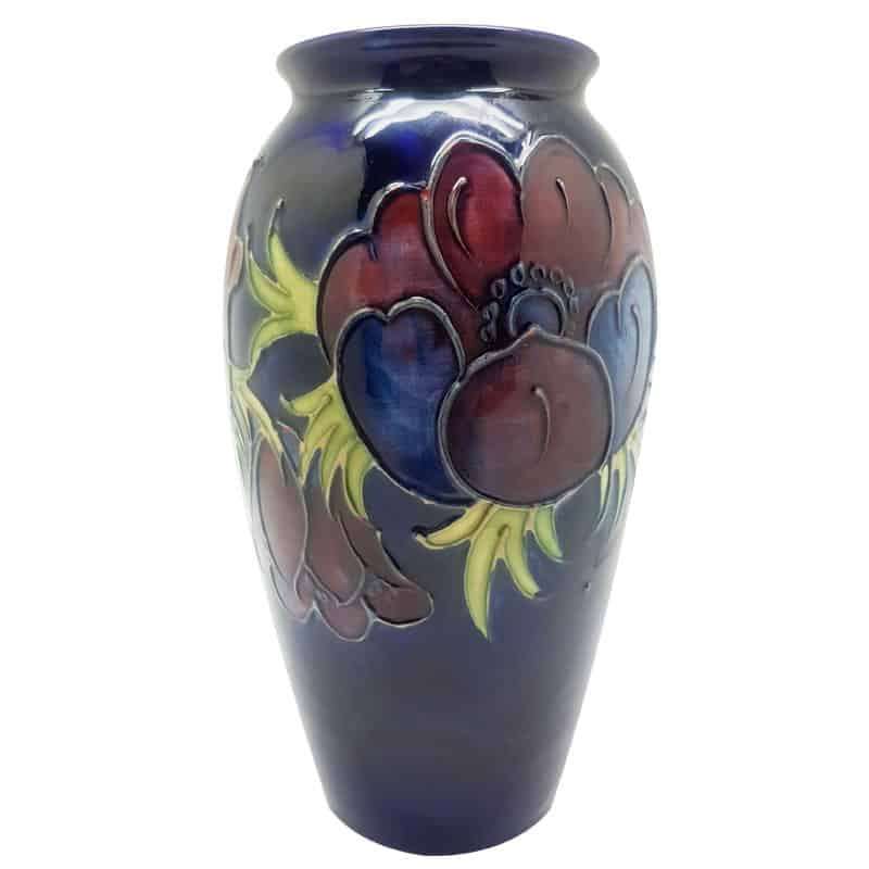 Moorcroft Anemone On  Blue Vase C1945