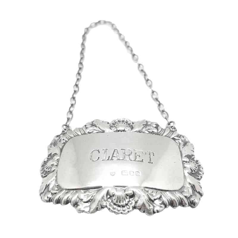 Hallmarked Silver Claret Decanter Label London