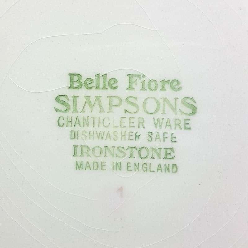 Belle Fiore With Simpson Stamp Entree Plate