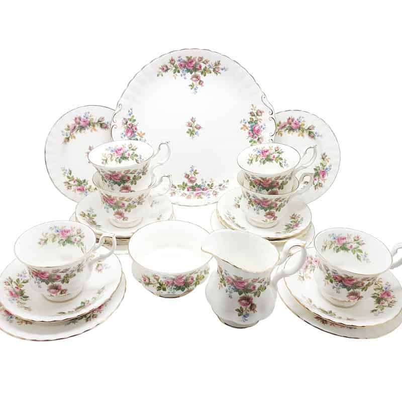 Royal Albert Moss Rose Tea Set
