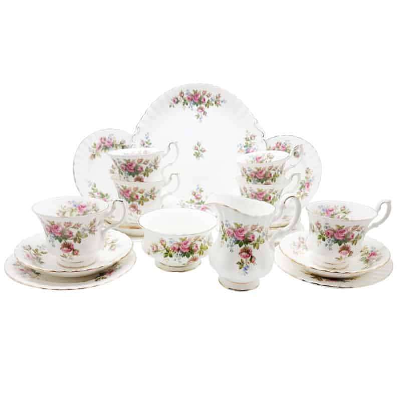 Royal Albert Moss Rose Tea Set
