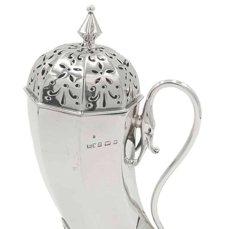 Silver Sugar Castor Birmingham 1904 Dolphin Detail