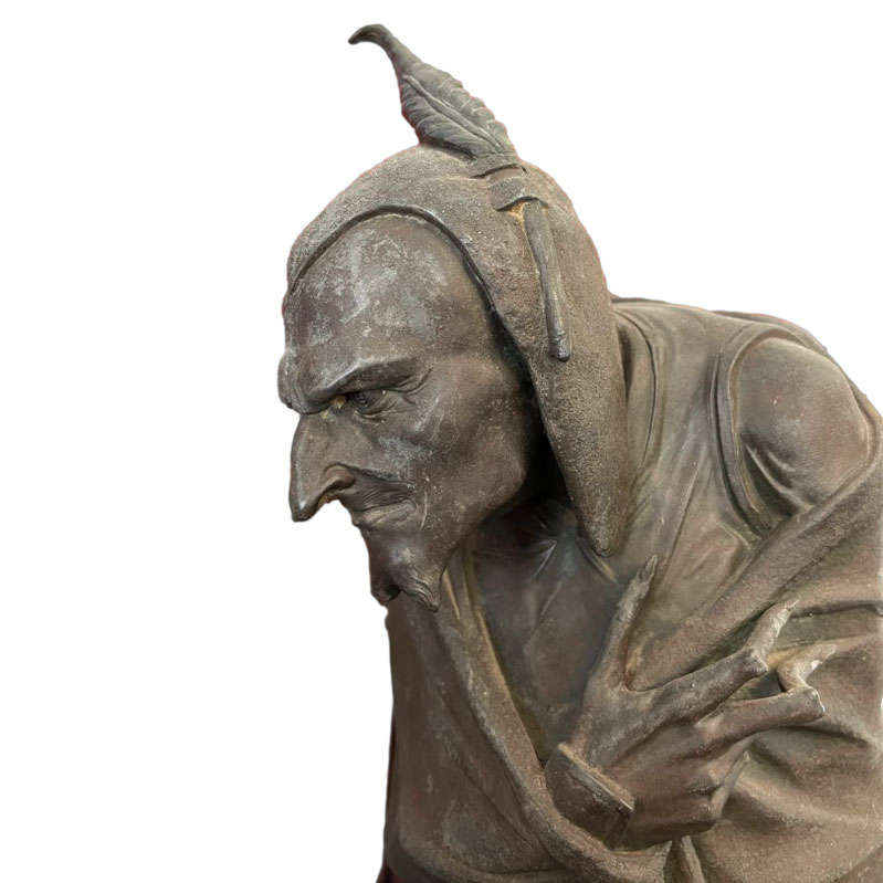 French Spelter Figure Of Mephistopheles After Jaques Louis Gautier 1831
