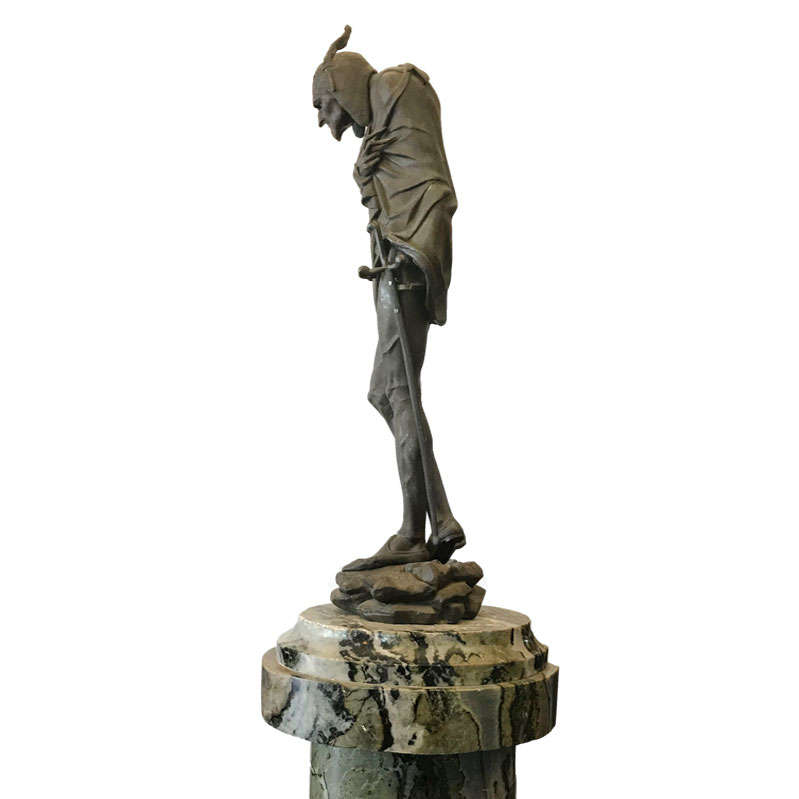 French Spelter Figure Of Mephistopheles After Jaques Louis Gautier 1831