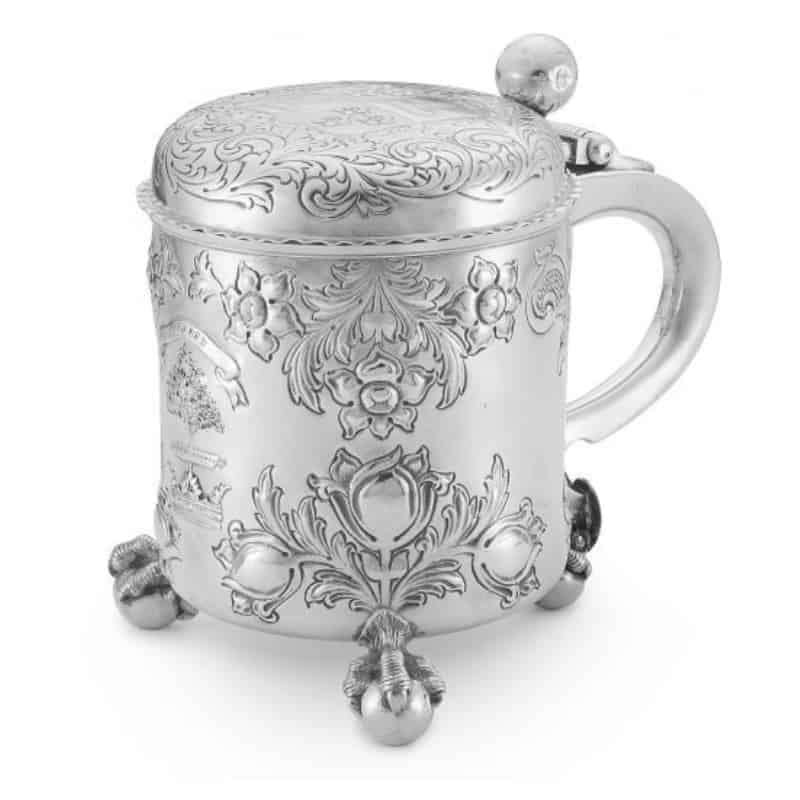 Victorian Covered Silver Tankard John Chapple and John Mantle London 1890