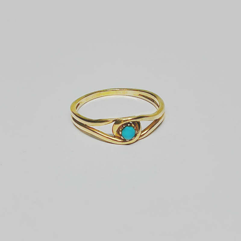 18ct Gold And Turquoise Ring