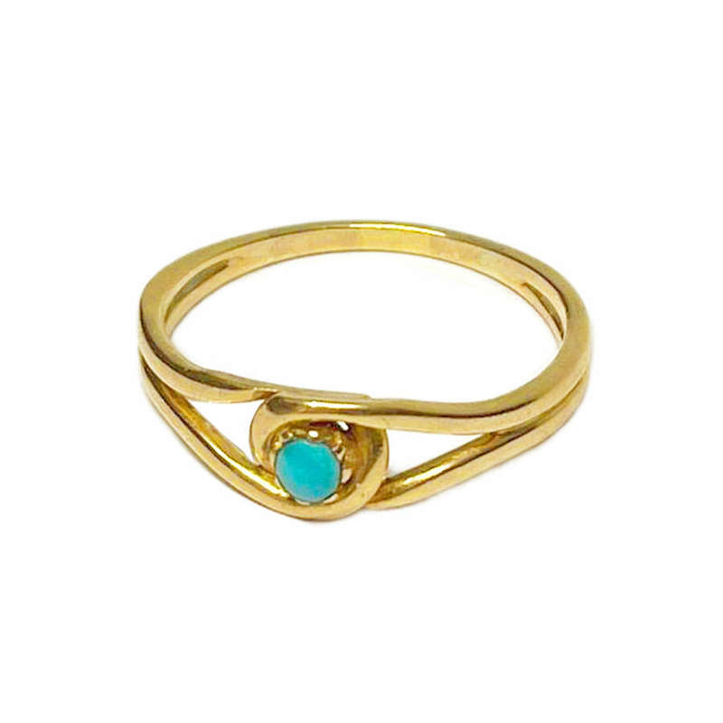18ct Gold And Turquoise Ring