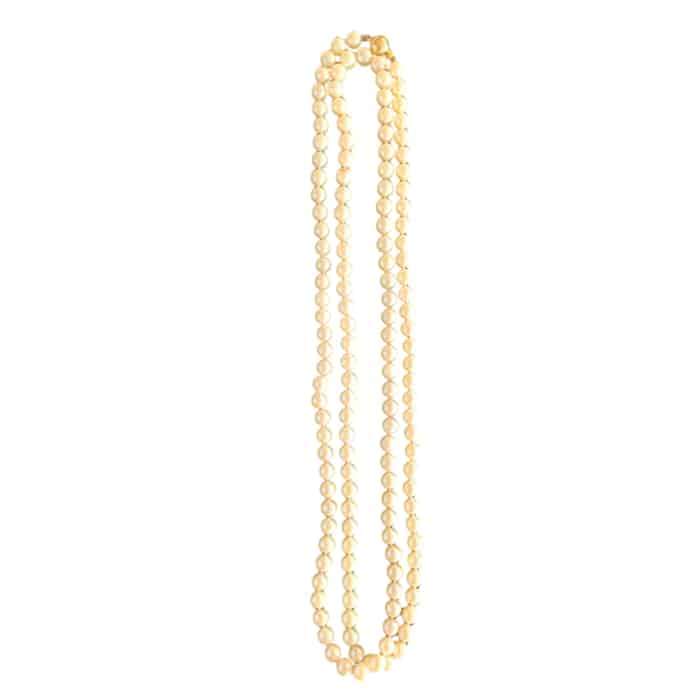 Cultured Pearl Necklace With 9 Carat Gold Bead Clasp