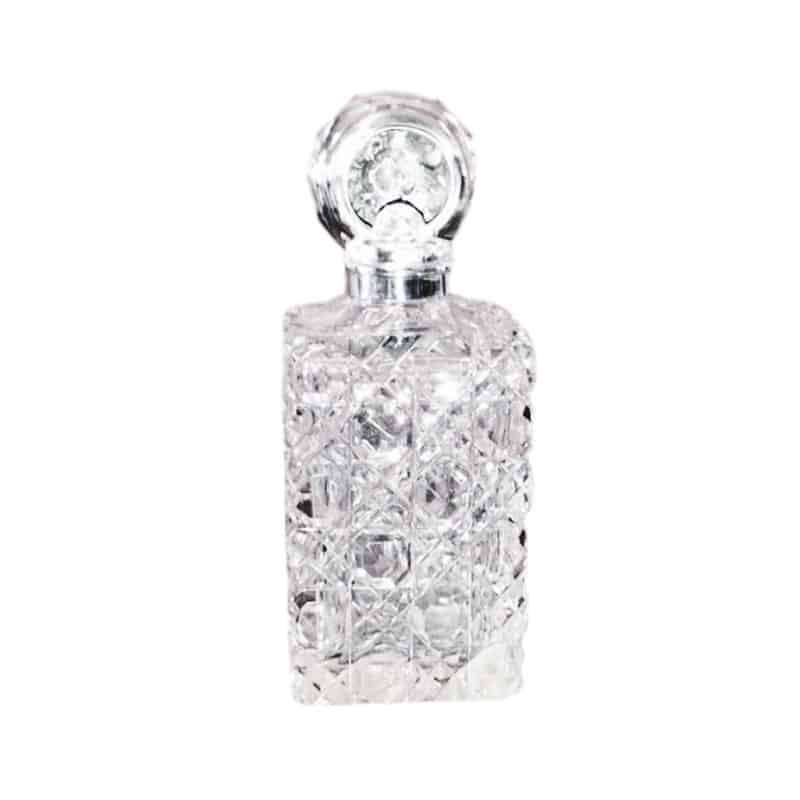 Unusual Square Perfume Bottle London 1897