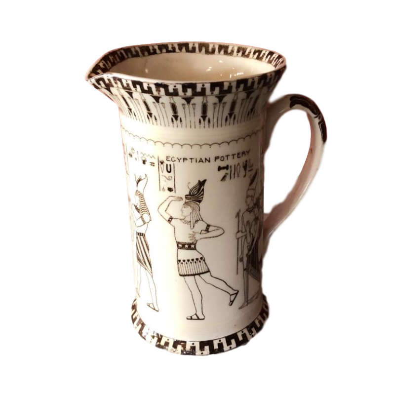 Rare Dark Brown  and Cream  Egyptian Series Concord Jug