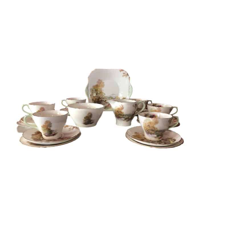 Shelley Heather 21 Piece Tea Service