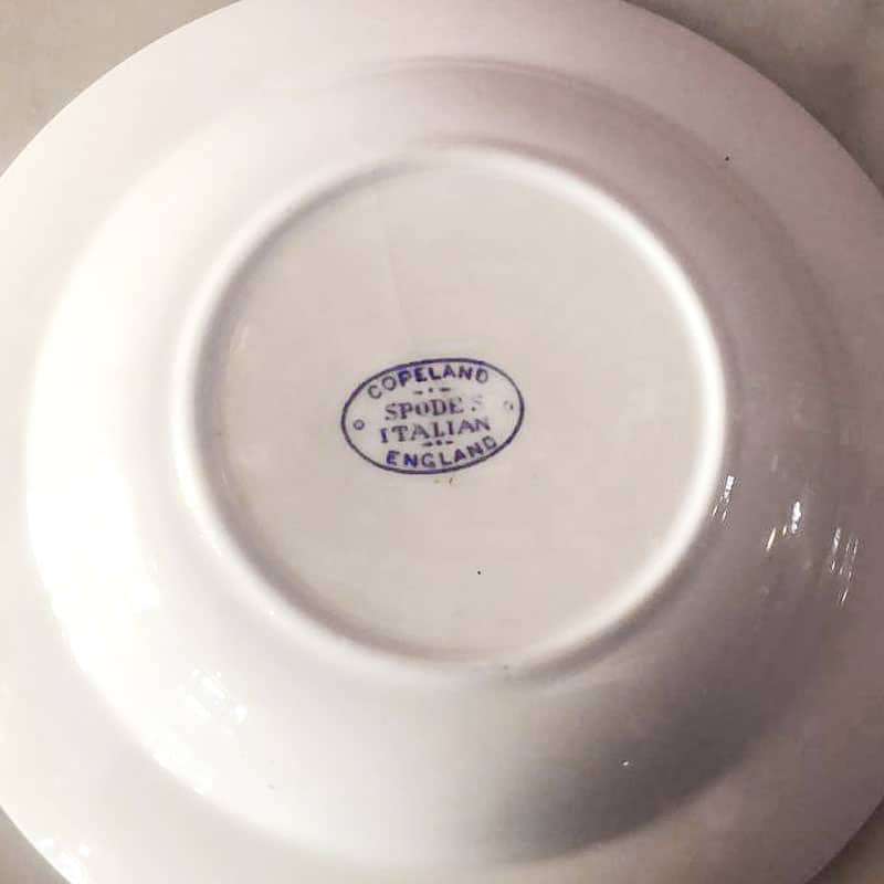 Copeland Spode Blue Pudding Bowl Old Marking