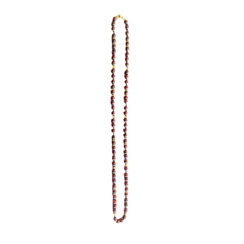 String Of Garnets With 9 Carat Gold Beads