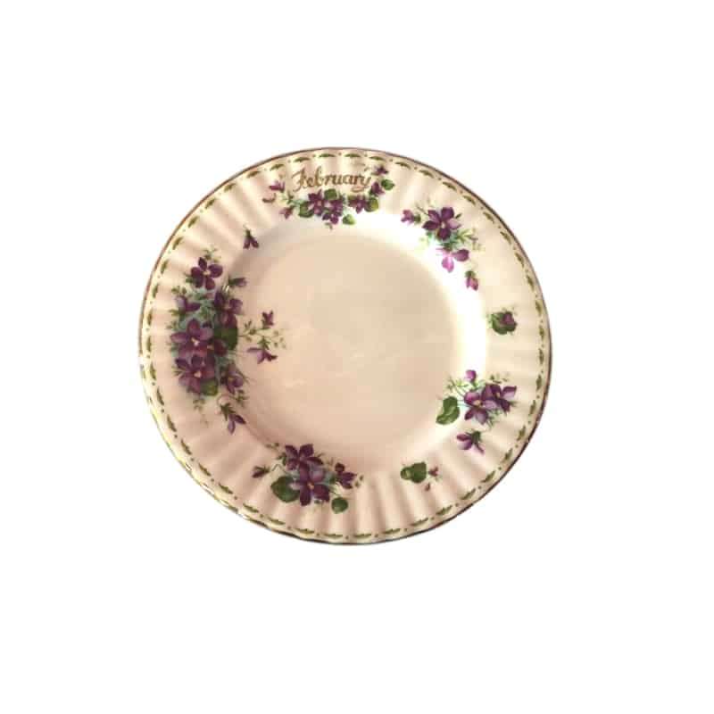Royal Albert February Fish Plate Flower Of The Month