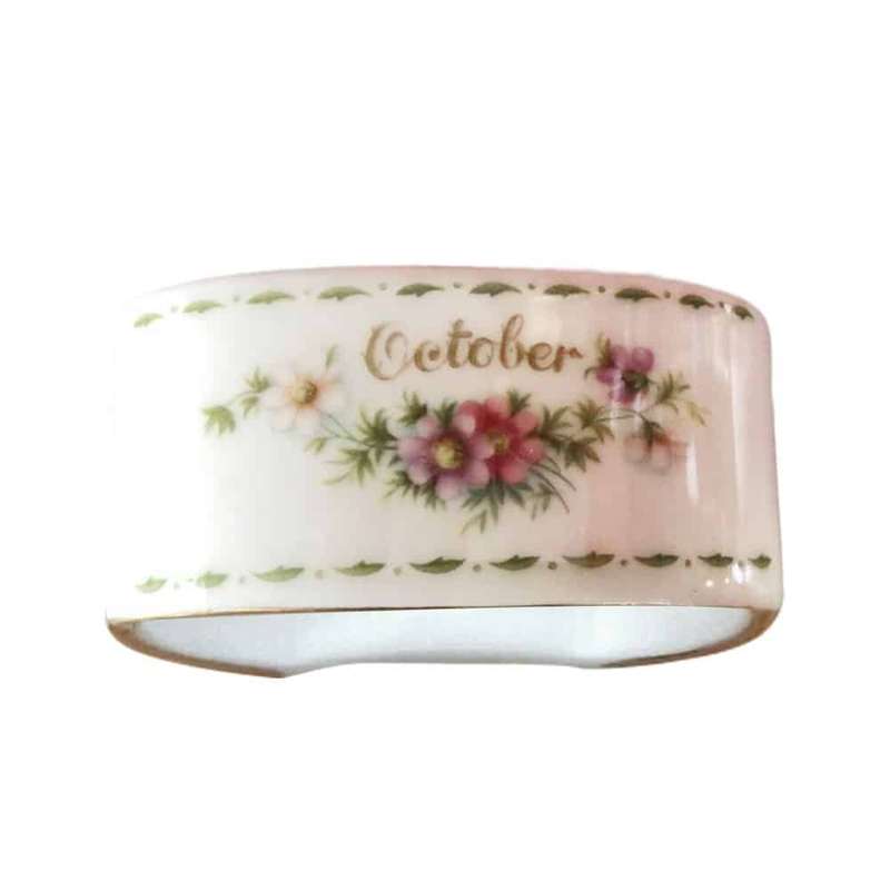 Royal Albert October  Flower Of The Month Serviette Ring
