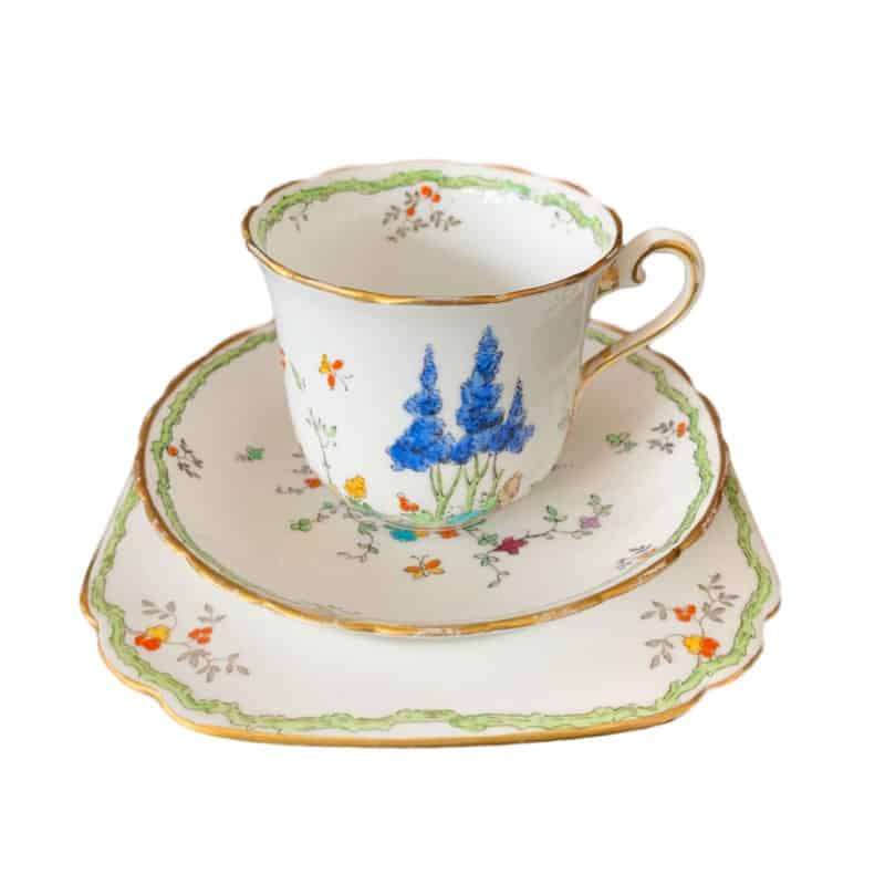 Tuscan China Blue Bell Tea Trio 9353