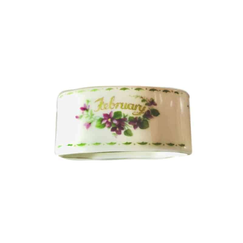 Royal Albert FebruaryFlower Of The Month Serviette Ring