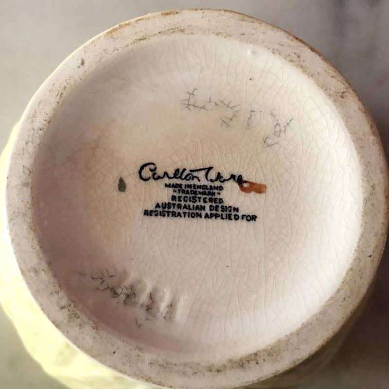 Carlton Ware Foxglove Preserve Jar Yellow