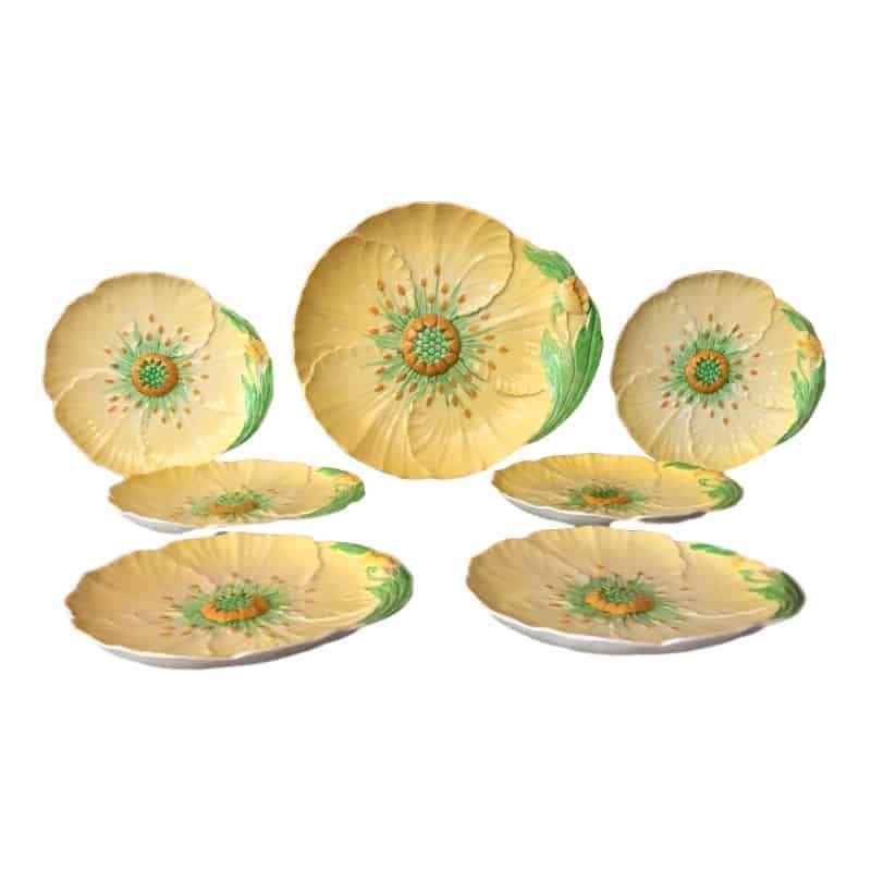 Carlton Ware Yellow Buttercup Seven Piece Fruit Set