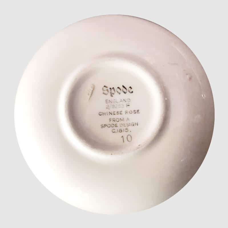 Copeland Spode Chinese Rose Butter Dish Black Mark