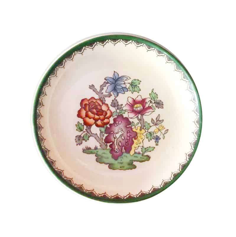 Copeland Spode Chinese Rose Butter Dish Black Mark