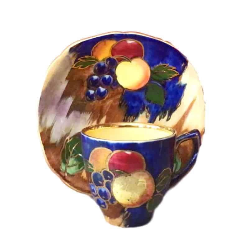 H & K Tunstall Handpainted Pattern Coffee Duo Autumn