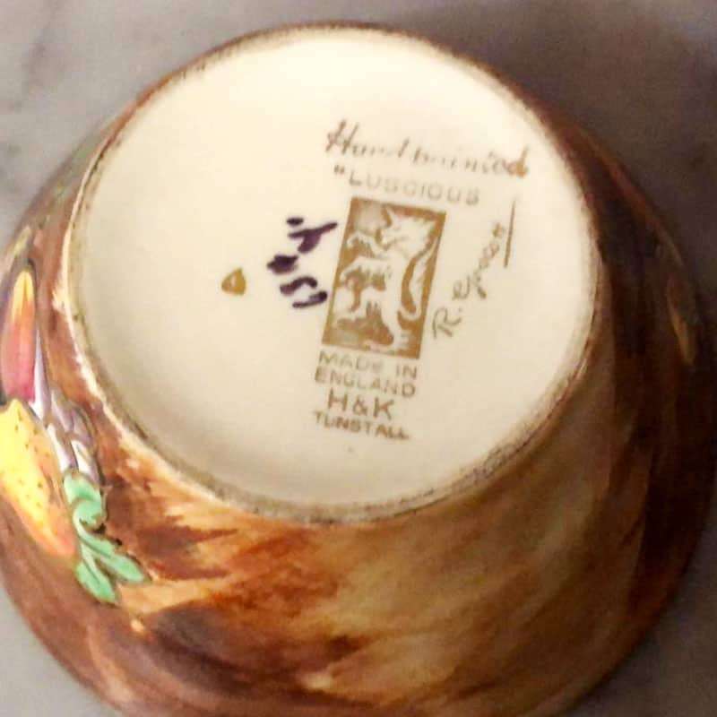 H & K Tunstall Autumn Sugar Bowl