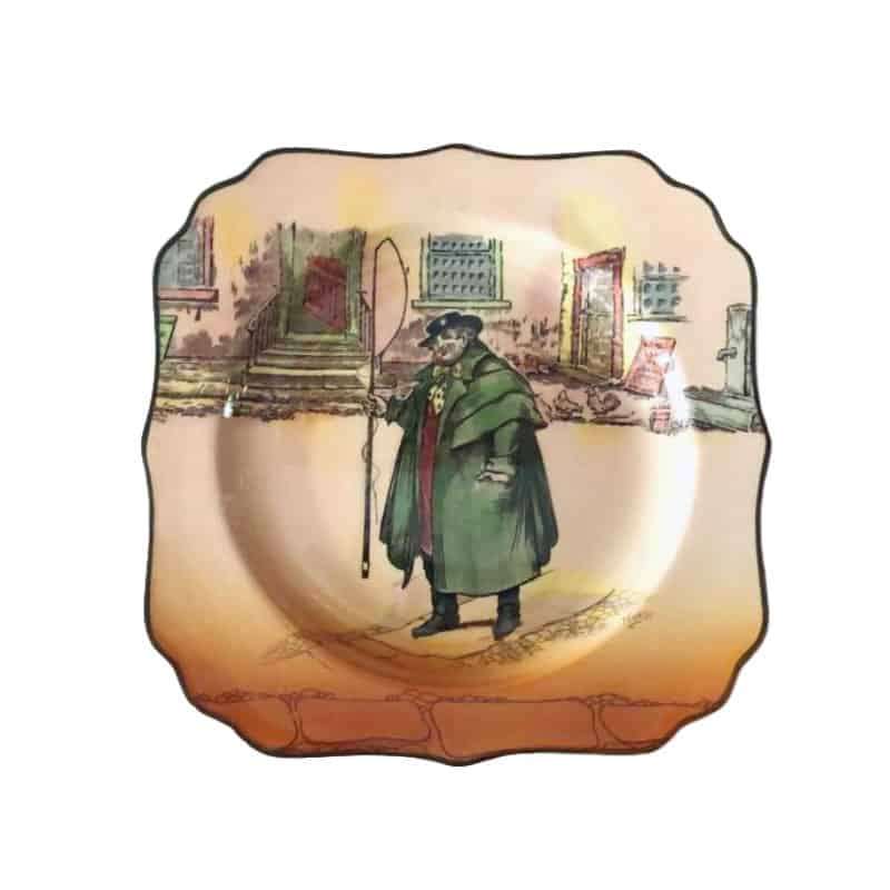 Royal Doulton Dickensware Square Plate Tony Weller D6327