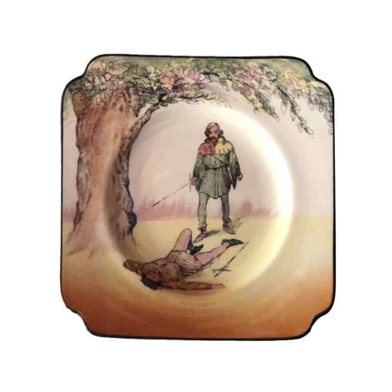 Royal Doulton Under The Greenwood Tree Robin Hood Slays Guy Of Gisborne Side Plate