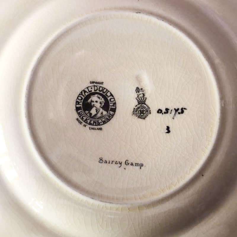 Royal Doulton Dickensware Square Plate Sairey Gamp