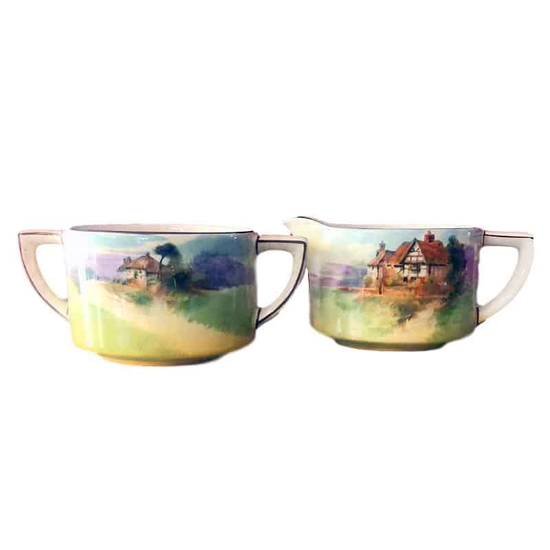 Royal Doulton Old English Scene Milk and Sugar