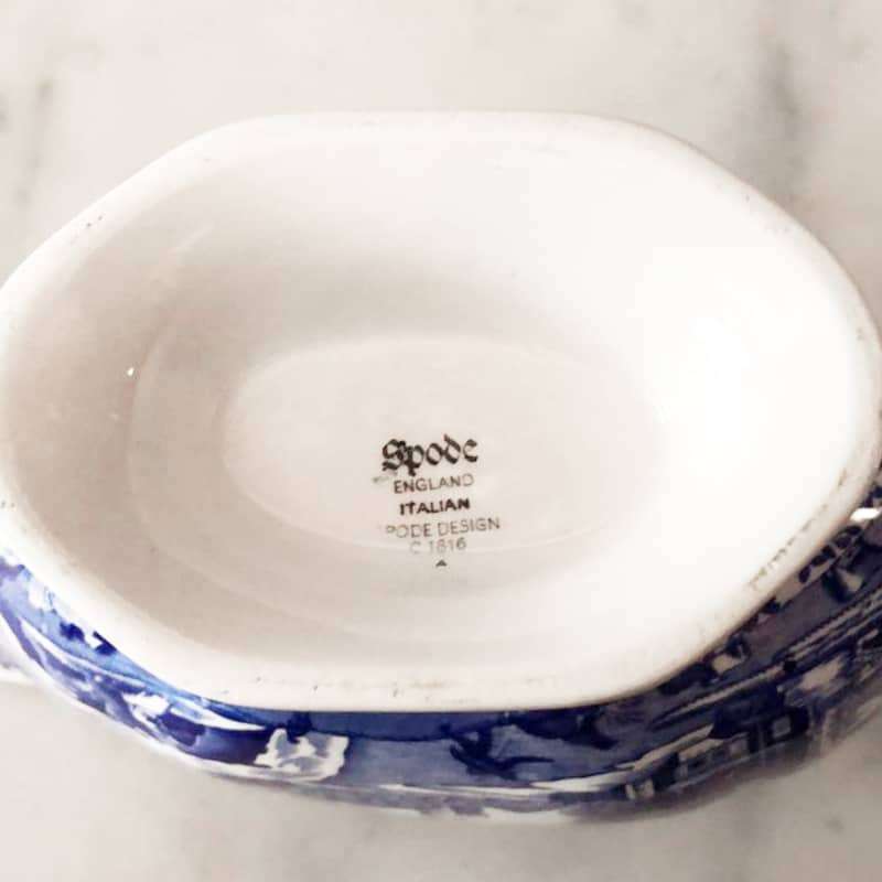 Copeland Spode Blue Italian Pattern Gravy Boat Modern Marking
