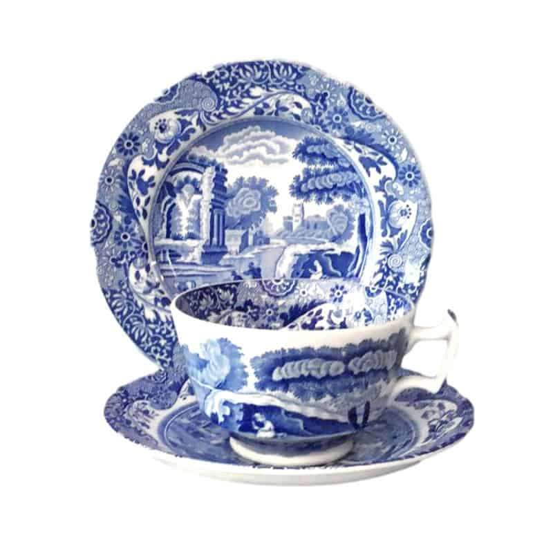 Copeland Spode Blue Italian Tea Trio