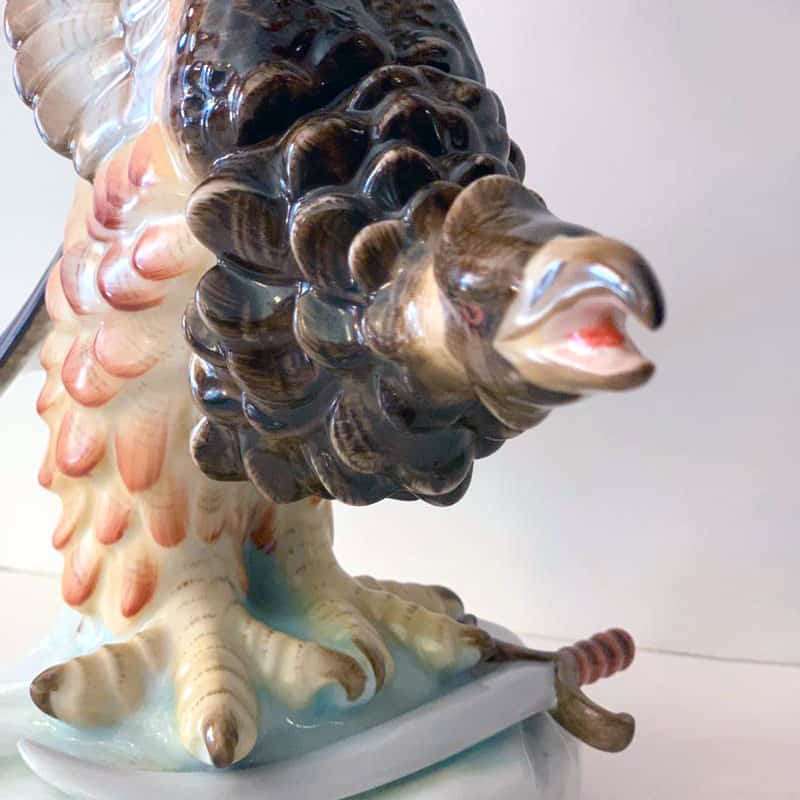Herend Hungary Figurine Of An Eagle  In Flight