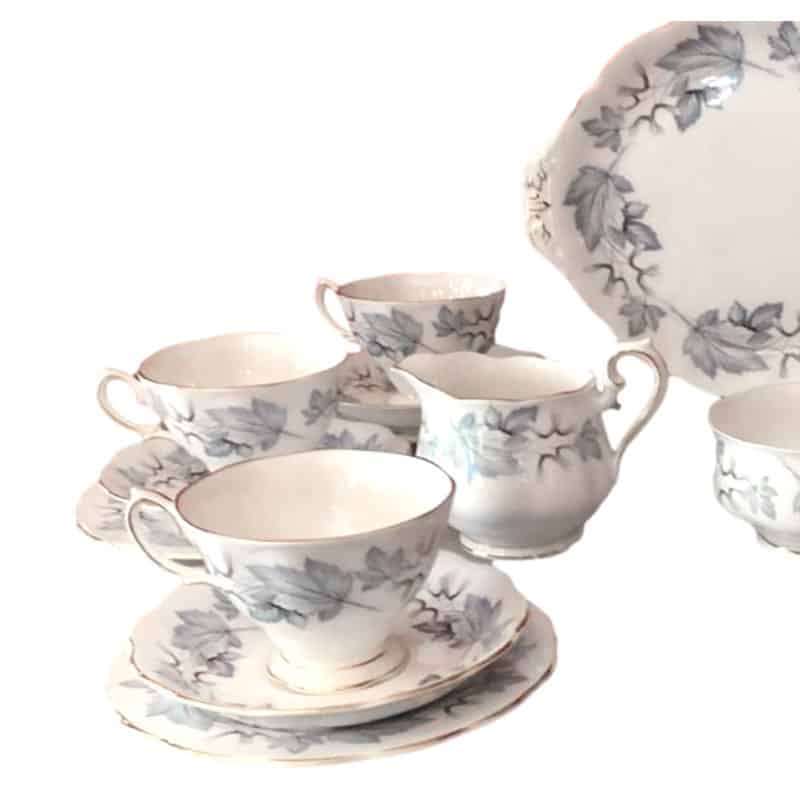 Royal Albert Silver Maple 21 Piece Tea Set