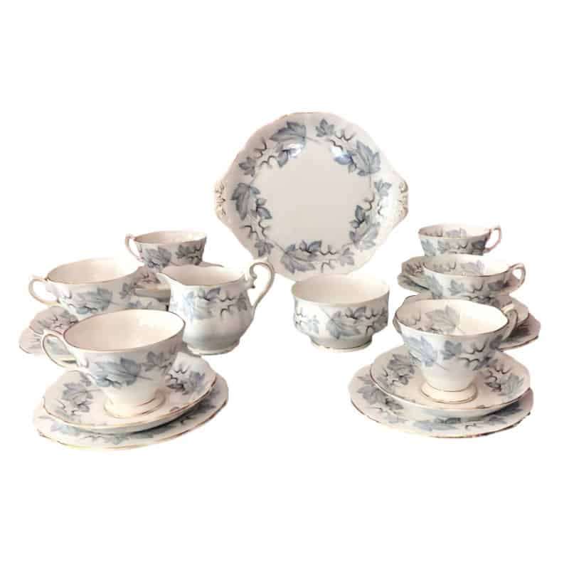 Royal Albert Silver Maple 21 Piece Tea Set