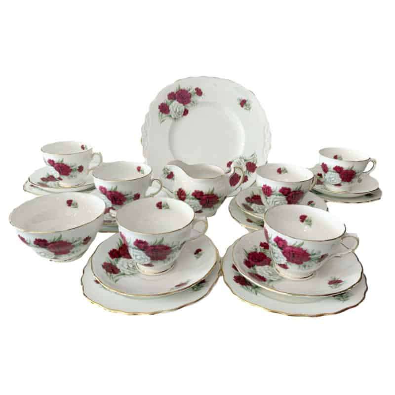 Royal Vale 21 Piece Carnation Tea Set