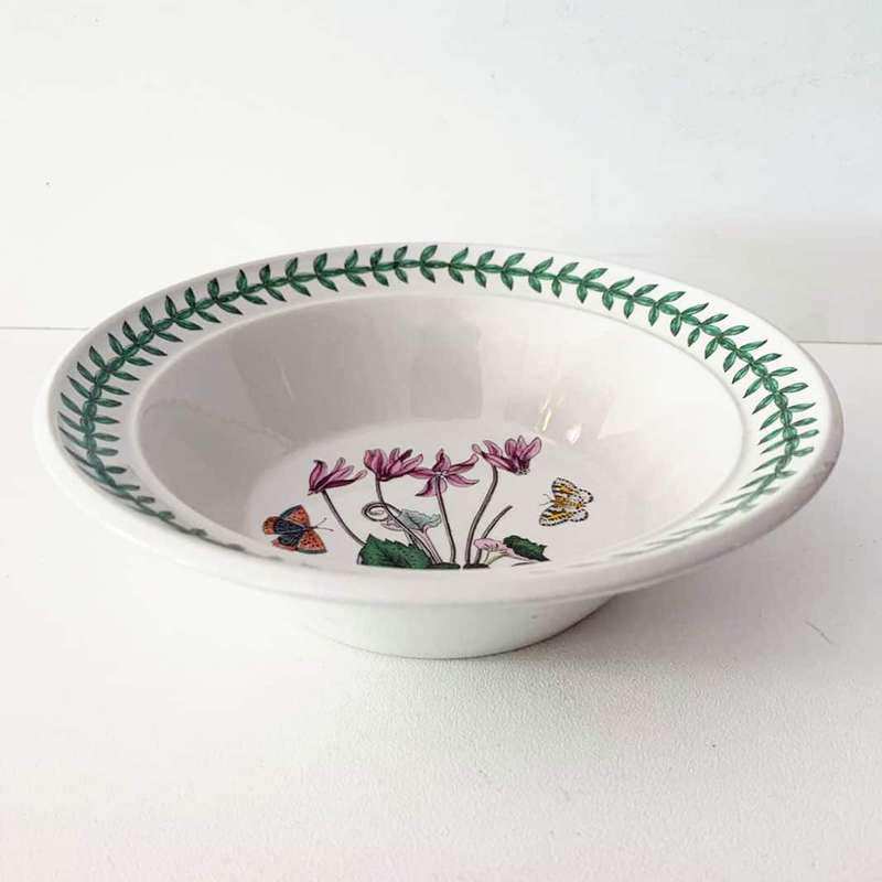 Portmeirion Botanic Garden Lipped Dessert Bowl Ivy Cyclamen