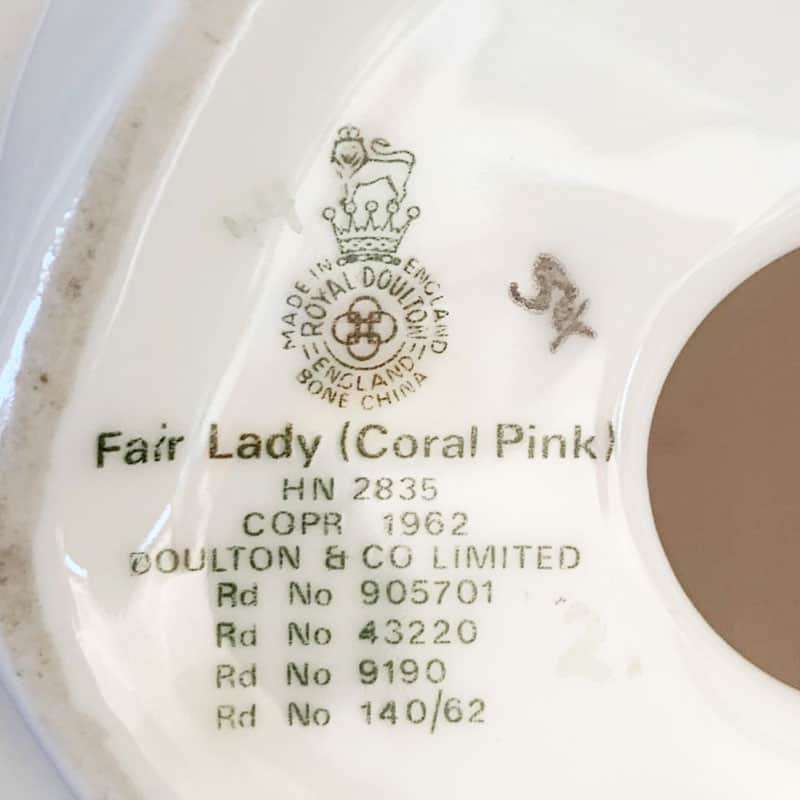 Royal Doulton Figurine Fair Lady Coral Pink HN2835
